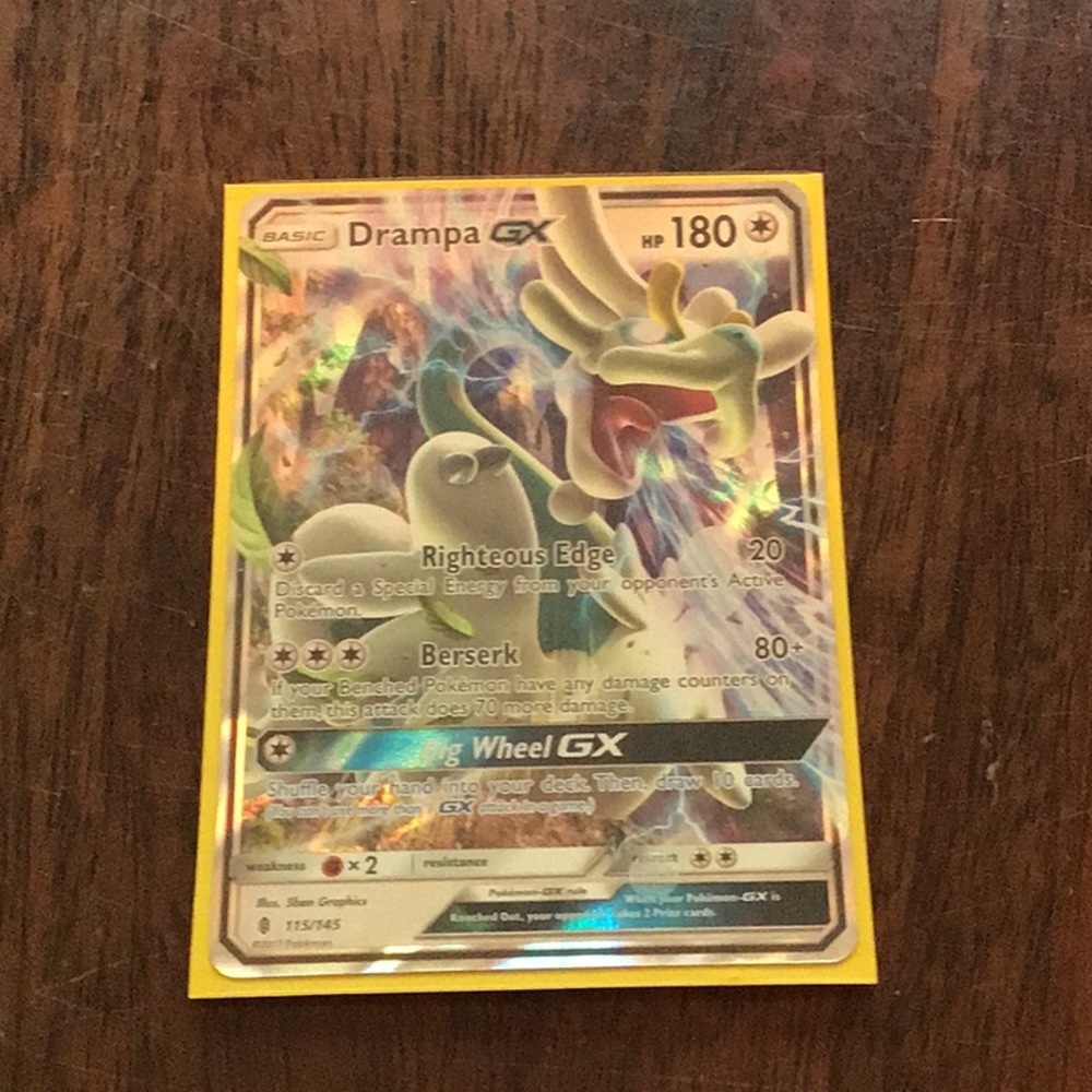 Drampa GX Pokemon card